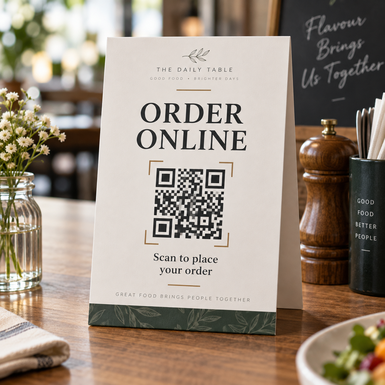Order QR sign